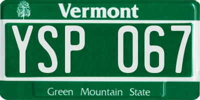 VT license plate YSP067
