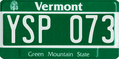 VT license plate YSP073