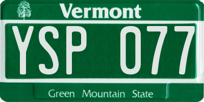 VT license plate YSP077