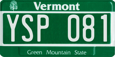 VT license plate YSP081