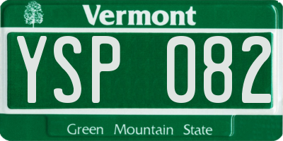 VT license plate YSP082