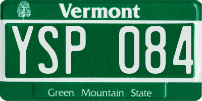 VT license plate YSP084