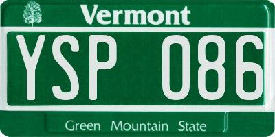 VT license plate YSP086