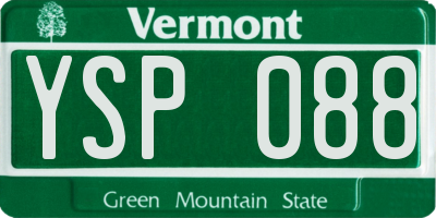 VT license plate YSP088