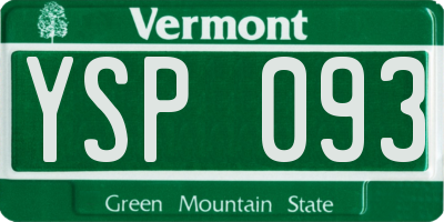 VT license plate YSP093