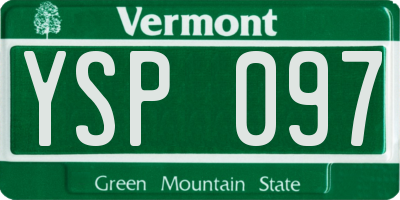 VT license plate YSP097