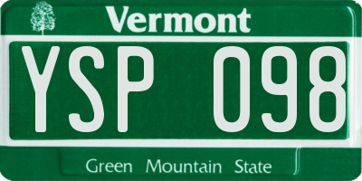 VT license plate YSP098