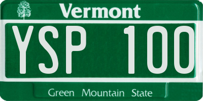 VT license plate YSP100