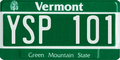 VT license plate YSP101