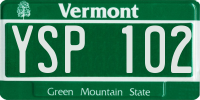 VT license plate YSP102