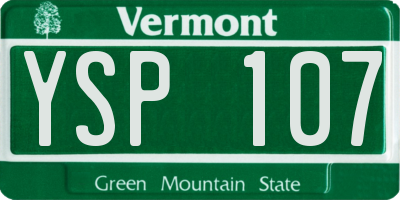 VT license plate YSP107