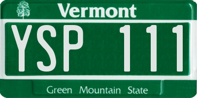 VT license plate YSP111