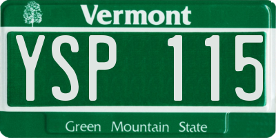 VT license plate YSP115