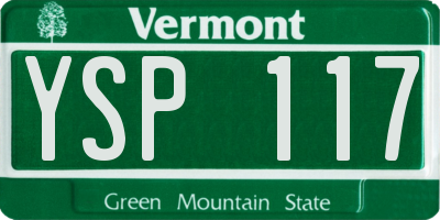 VT license plate YSP117
