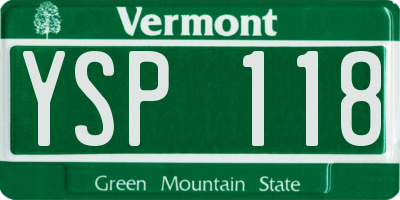 VT license plate YSP118