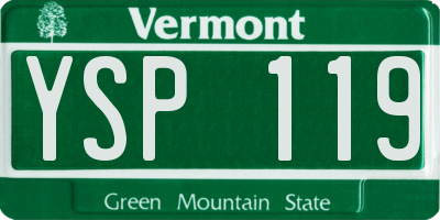VT license plate YSP119