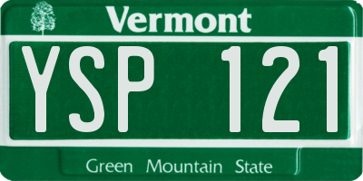 VT license plate YSP121