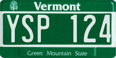 VT license plate YSP124