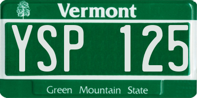 VT license plate YSP125