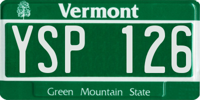 VT license plate YSP126