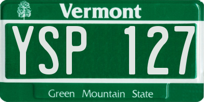 VT license plate YSP127