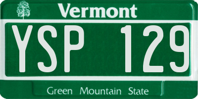 VT license plate YSP129
