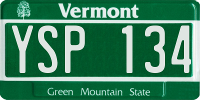 VT license plate YSP134
