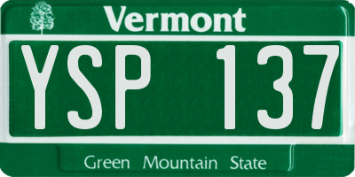VT license plate YSP137