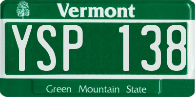 VT license plate YSP138