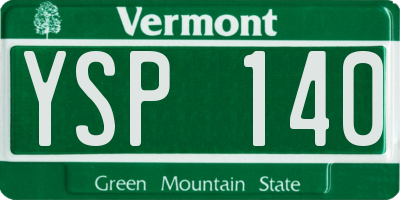 VT license plate YSP140