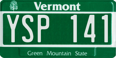 VT license plate YSP141
