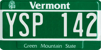 VT license plate YSP142