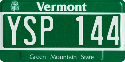 VT license plate YSP144