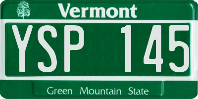 VT license plate YSP145