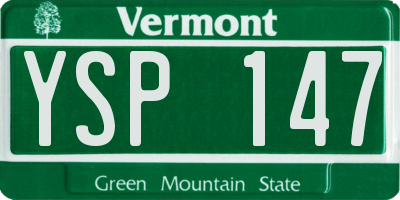 VT license plate YSP147