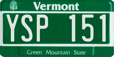 VT license plate YSP151