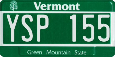 VT license plate YSP155
