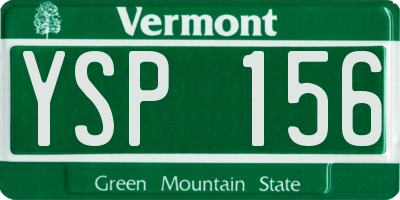 VT license plate YSP156