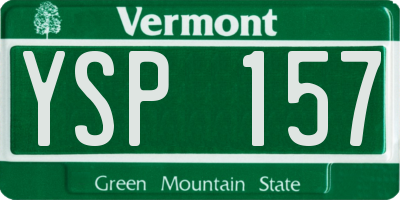 VT license plate YSP157