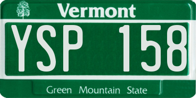 VT license plate YSP158