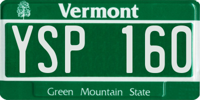 VT license plate YSP160