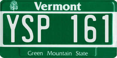 VT license plate YSP161