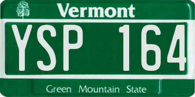 VT license plate YSP164