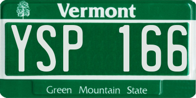 VT license plate YSP166