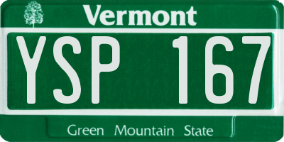 VT license plate YSP167