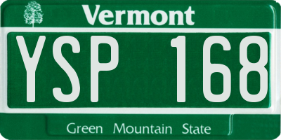 VT license plate YSP168