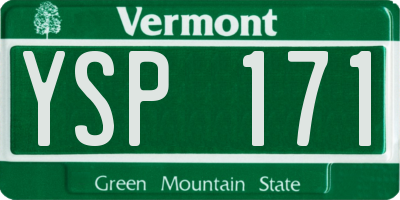 VT license plate YSP171