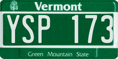 VT license plate YSP173