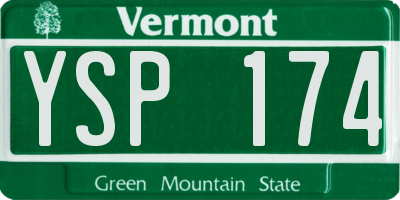 VT license plate YSP174