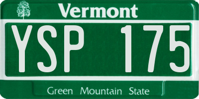 VT license plate YSP175